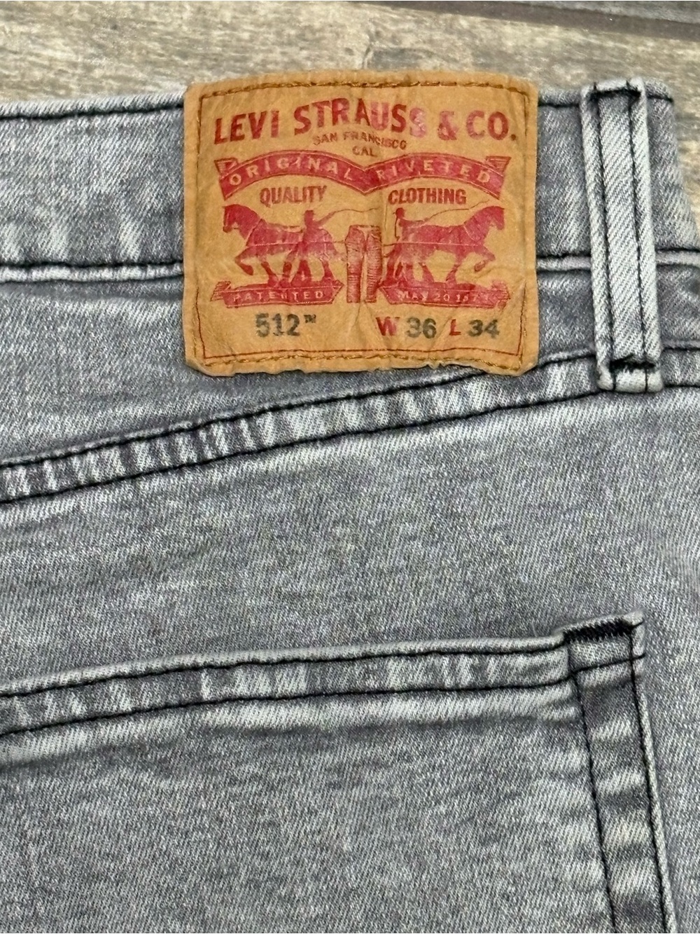 Levi's 512 Slim Straight Jeans - Light Gray Denim